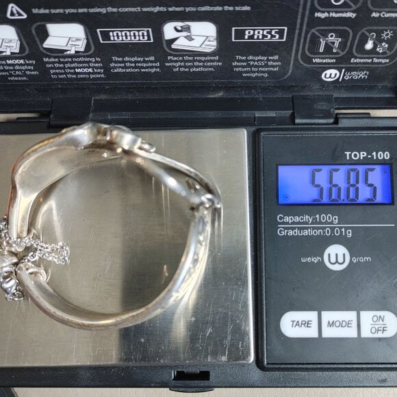 Heart Bracelet 1950 Gorham Sterling 14K WG Clasp 6 Fork Art Lily of The Valley - Picture 3 of 16